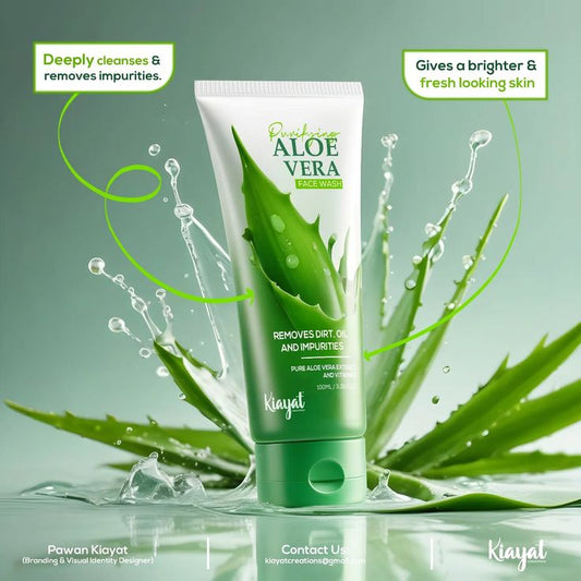 Kiayat Aloe Vera Face Wash | Oil & Dirt Removal | Bright Skin – 100ml